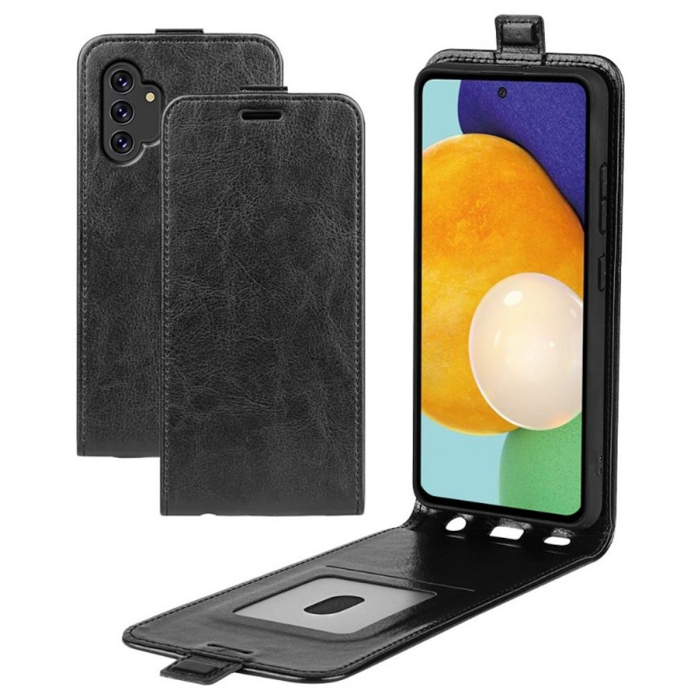 Folio-hoesje voor Samsung Galaxy A13 Flip Case Verticaal Leereffect Met Flap