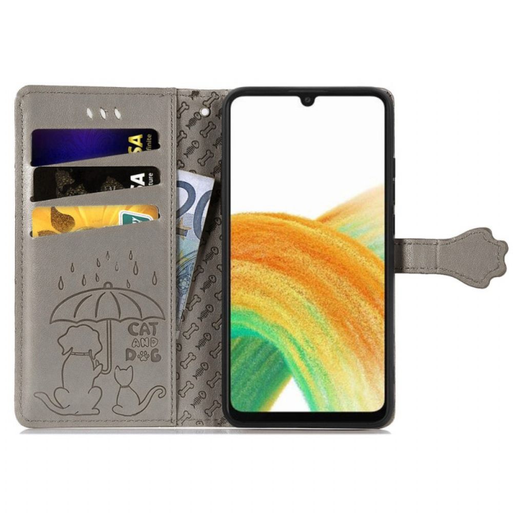 Folio-hoesje voor Samsung Galaxy A13 Geanimeerde Dieren