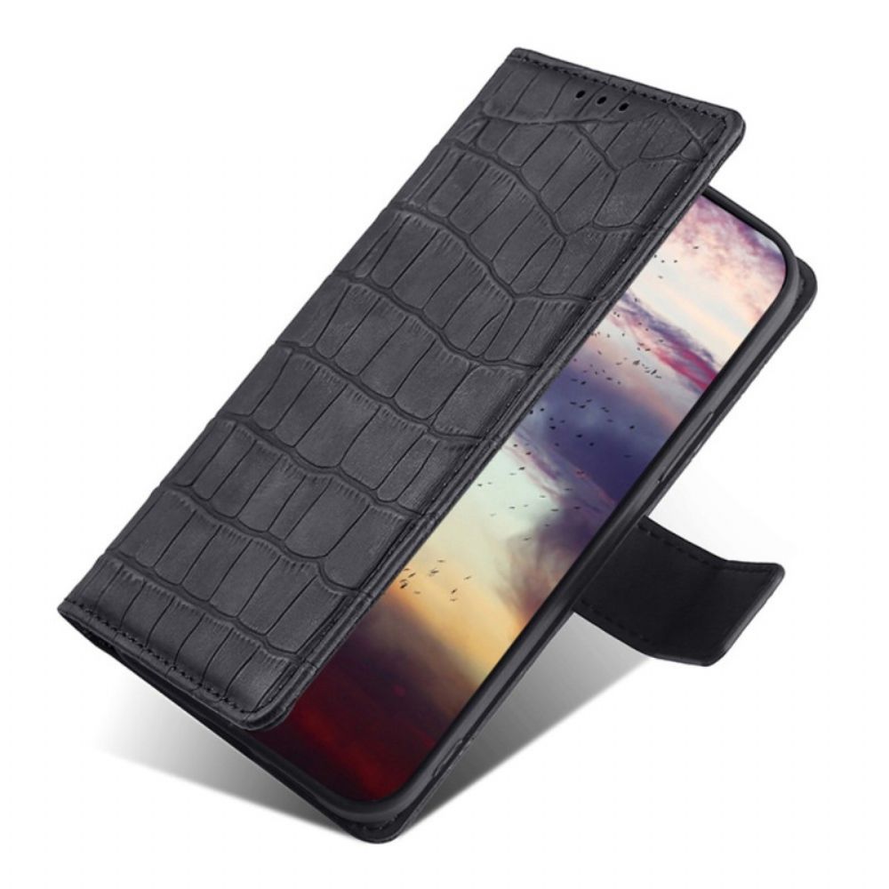 Folio-hoesje voor Samsung Galaxy A13 Krokodillenleereffect