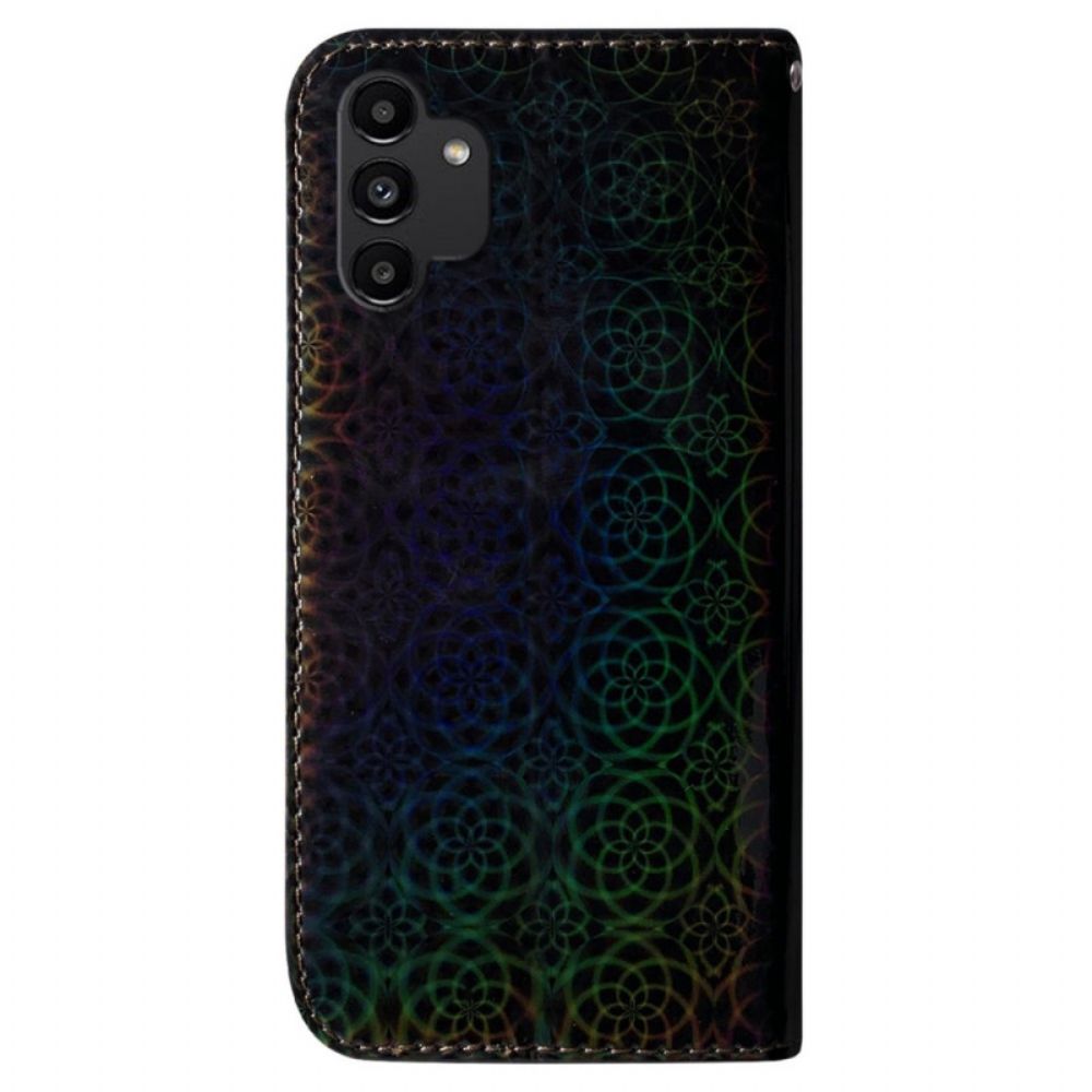 Folio-hoesje voor Samsung Galaxy A13 Met Ketting Psychedelische Band Bloemen