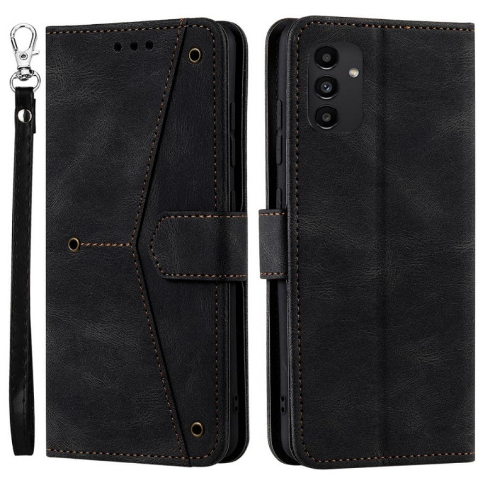 Folio-hoesje voor Samsung Galaxy A13 Skin-touch-naden