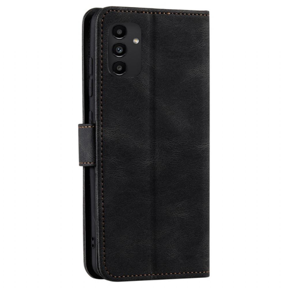 Folio-hoesje voor Samsung Galaxy A13 Skin-touch-naden