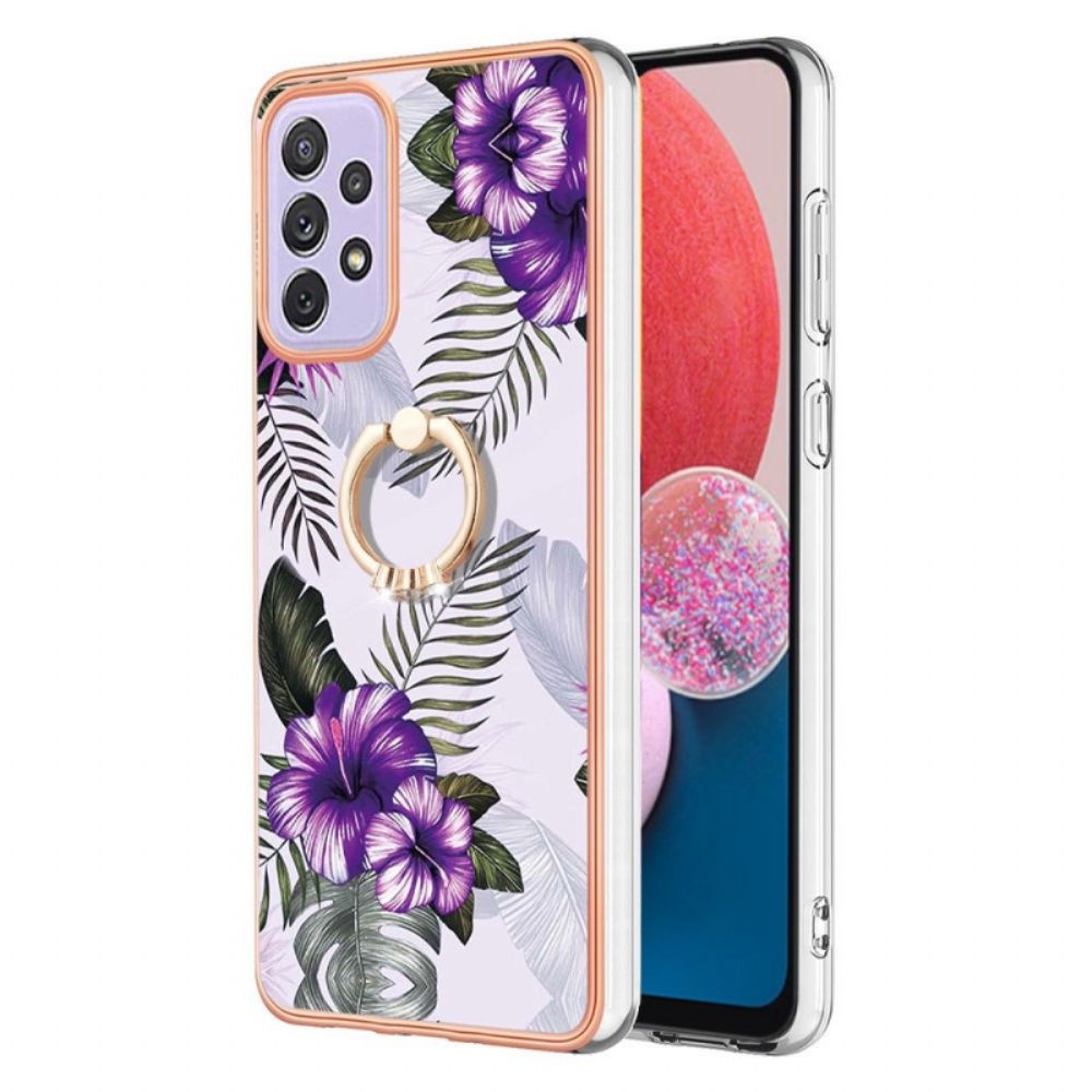 Hoesje voor Samsung Galaxy A13 Bloemen Met Ringondersteuning