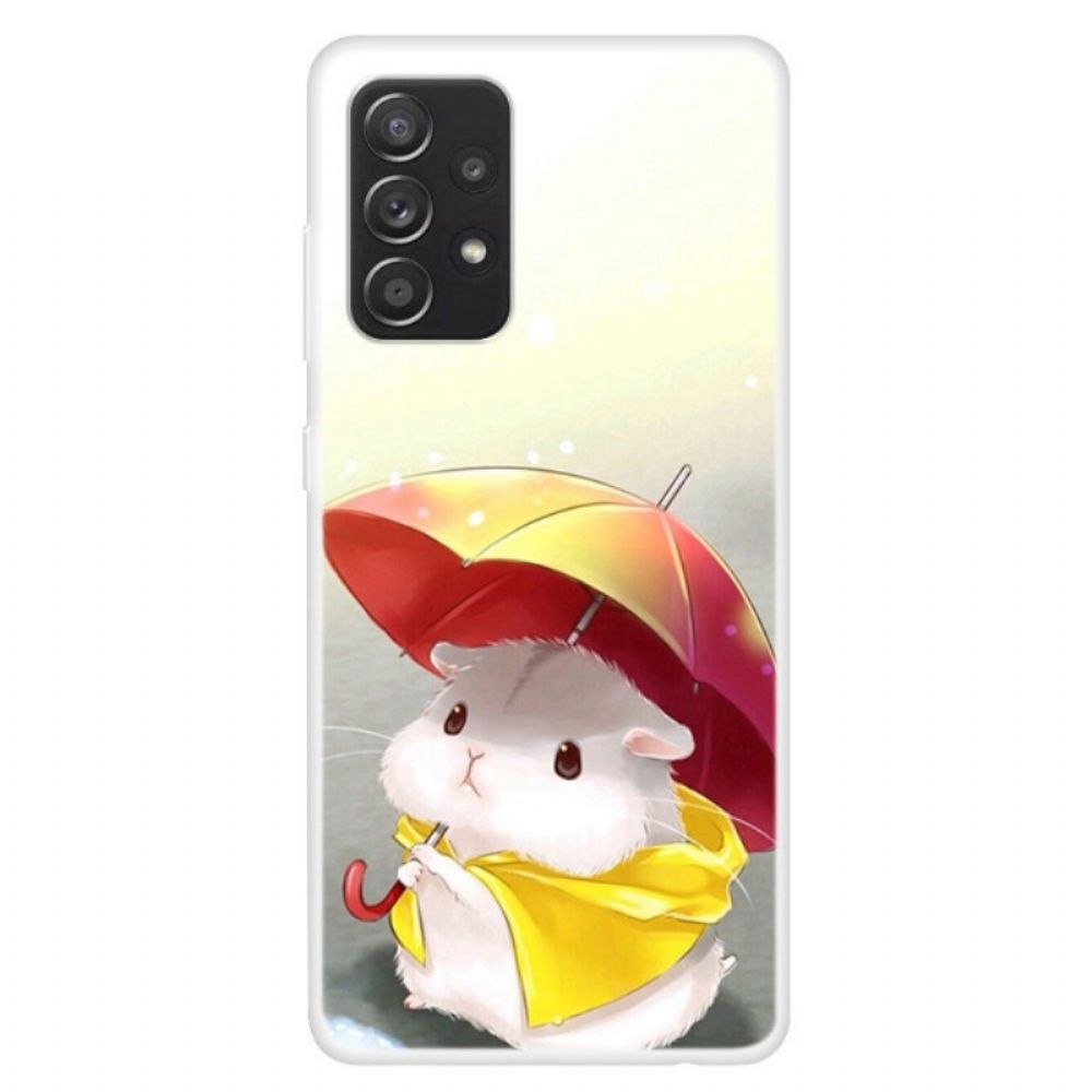 Hoesje voor Samsung Galaxy A13 Hamster In De Regen