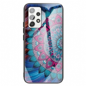 Hoesje voor Samsung Galaxy A13 Mandala Van Gehard Glas