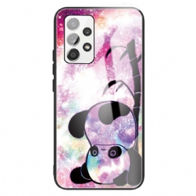 Hoesje voor Samsung Galaxy A13 Panda Gehard Glas