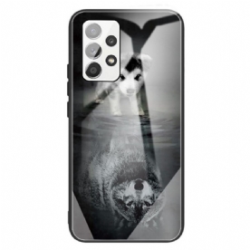 Hoesje voor Samsung Galaxy A13 Puppy Dream Gehard Glas