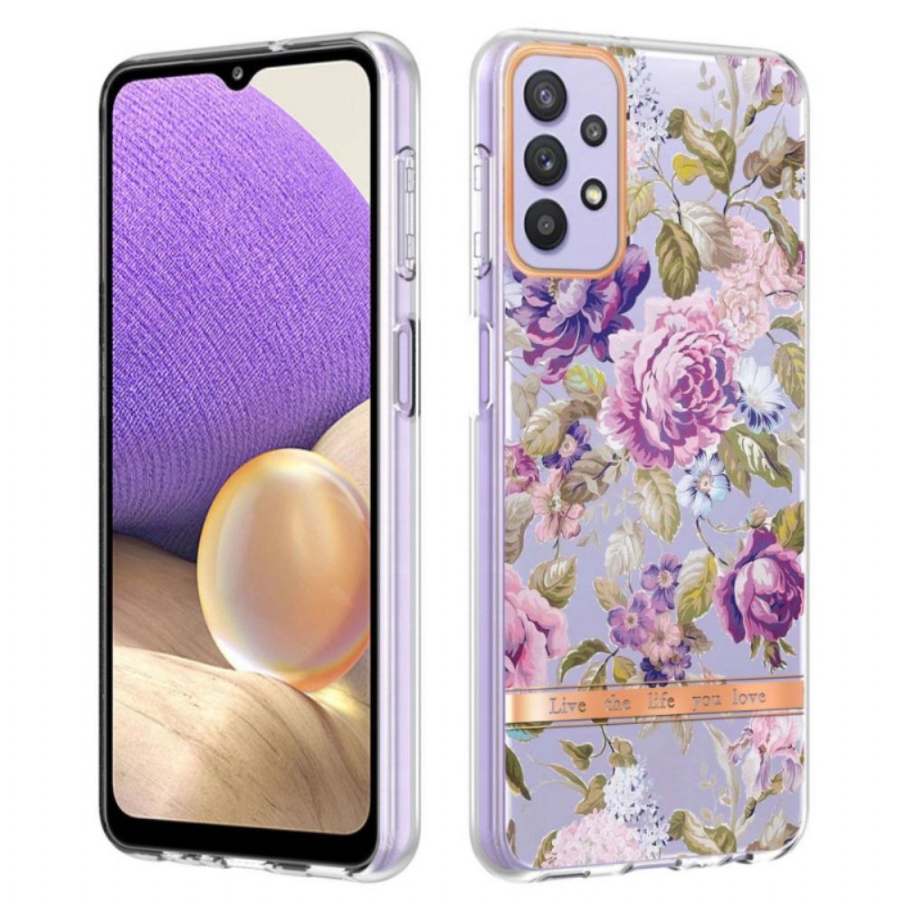 Telefoonhoesje voor Samsung Galaxy A13 Bloemen Transparant