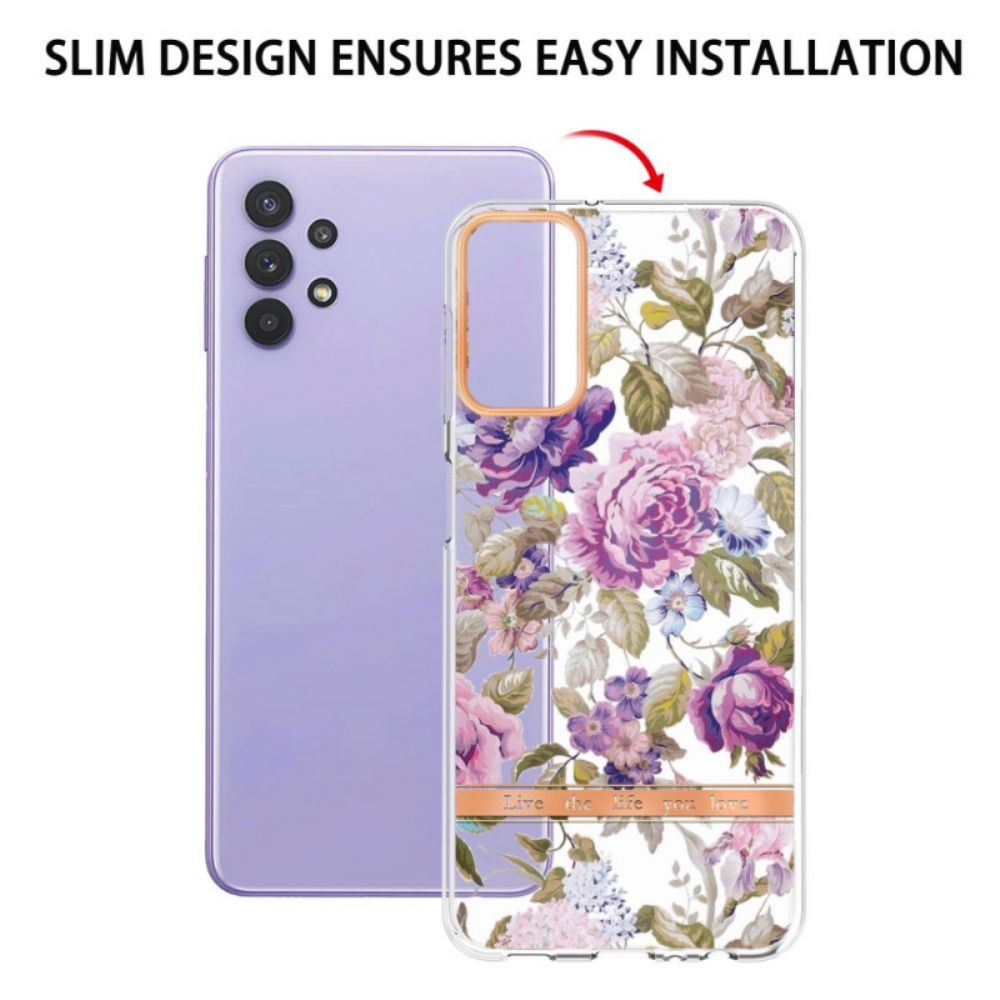 Telefoonhoesje voor Samsung Galaxy A13 Bloemen Transparant