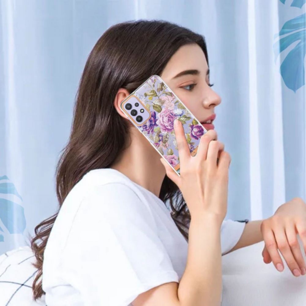 Telefoonhoesje voor Samsung Galaxy A13 Bloemen Transparant