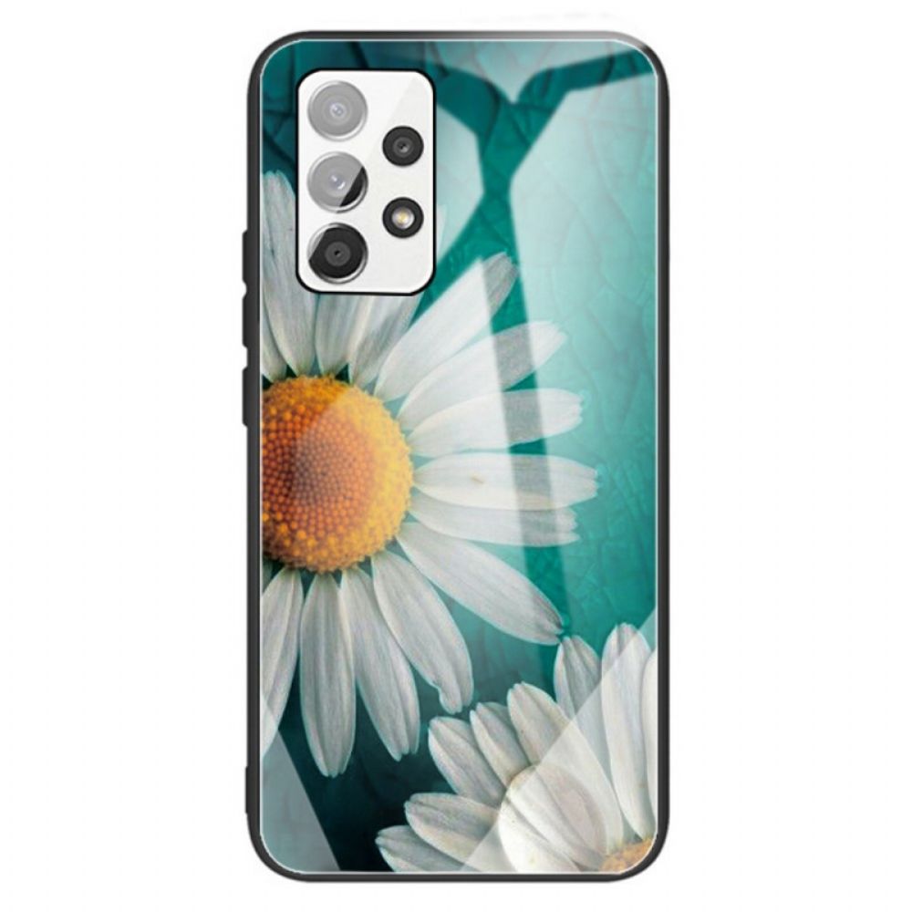 Telefoonhoesje voor Samsung Galaxy A13 Daisy Gehard Glas