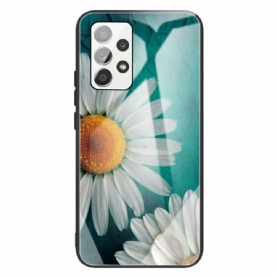 Telefoonhoesje voor Samsung Galaxy A13 Daisy Gehard Glas