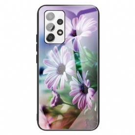 Telefoonhoesje voor Samsung Galaxy A13 Gehard Glas Bloemen