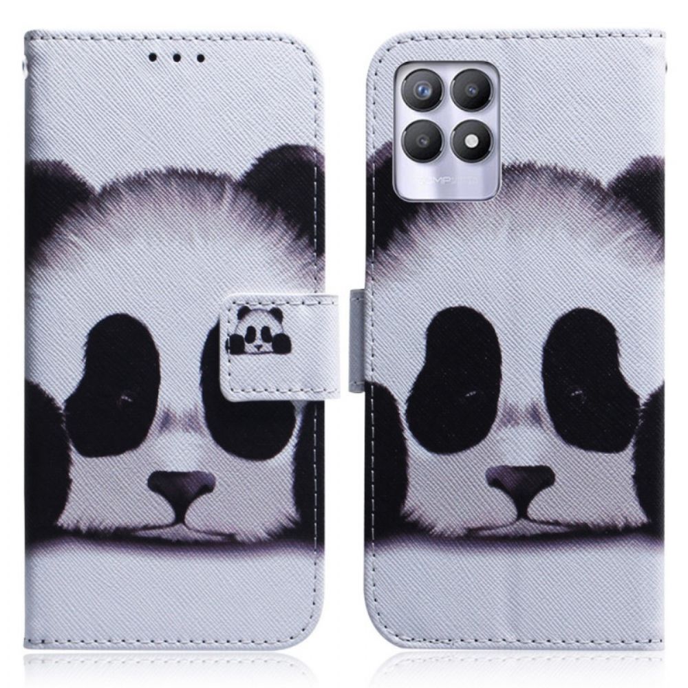 Leren Hoesje voor Realme 8i Pandagezicht