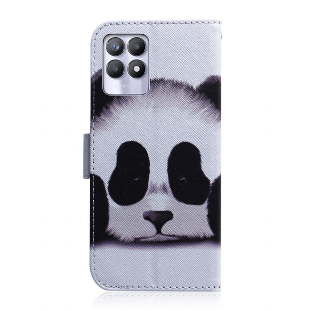 Leren Hoesje voor Realme 8i Pandagezicht