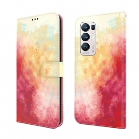 Flip Case voor Oppo Find X3 Neo Abstract Kleurrijk