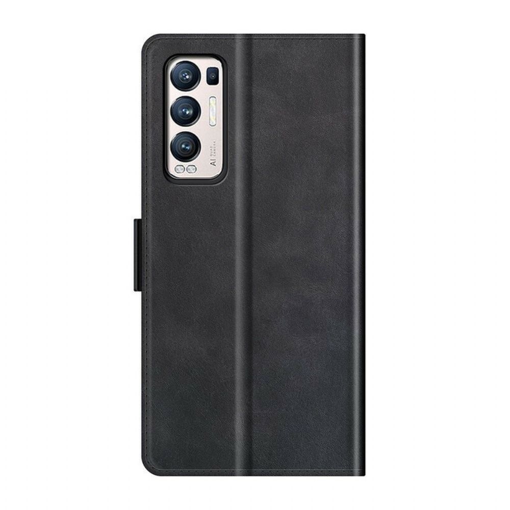 Folio-hoesje voor Oppo Find X3 Neo Flip Case Klassieke Dubbele Klep