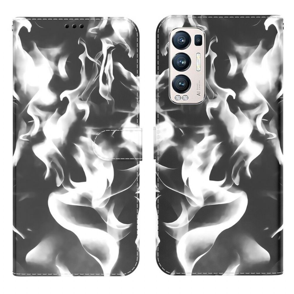 Leren Hoesje voor Oppo Find X3 Neo Abstract Patroon