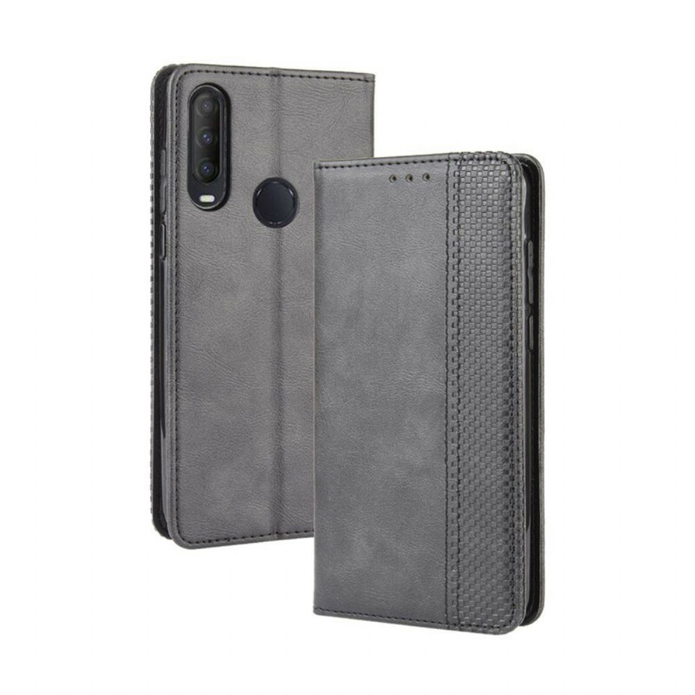 Bescherming Hoesje voor Alcatel 1S / 3L (2020) Folio-hoesje Vintage Gestileerd Leereffect