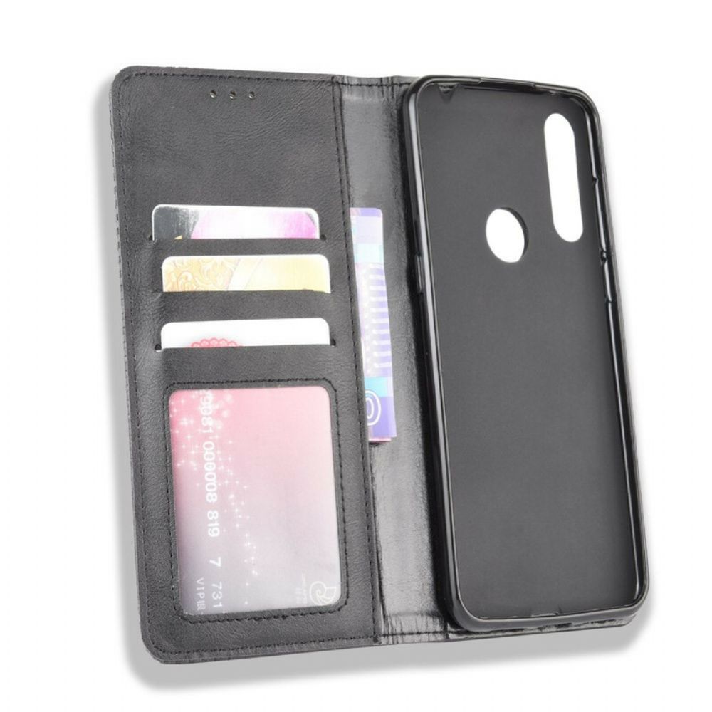 Bescherming Hoesje voor Alcatel 1S / 3L (2020) Folio-hoesje Vintage Gestileerd Leereffect