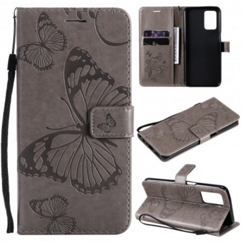 Folio-hoesje voor Realme 8 5G Flip Case Vlinders En Schuine Klep