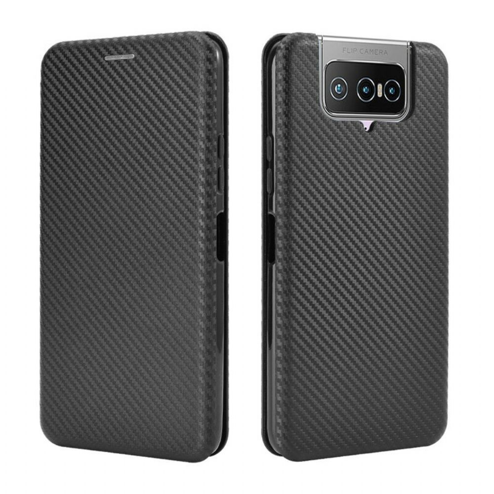 Bescherming Hoesje voor Asus Zenfone 7 / 7 Pro Folio-hoesje Siliconen Koolstof