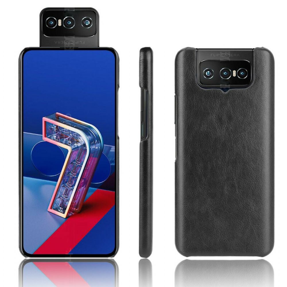 Hoesje voor Asus Zenfone 7 / 7 Pro Lichi Leereffect