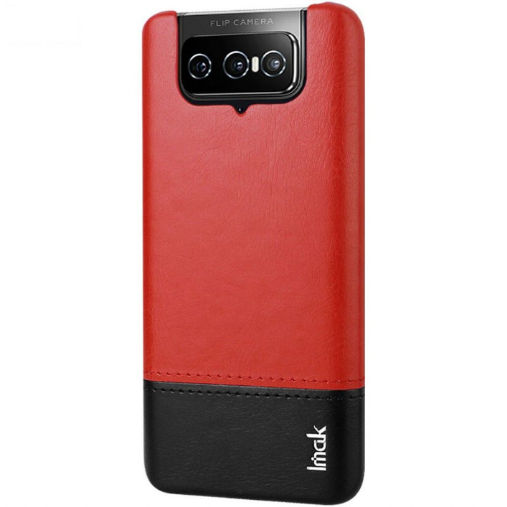 Telefoonhoesje voor Asus Zenfone 7 / 7 Pro Imak Ruiyi-serie Leereffect