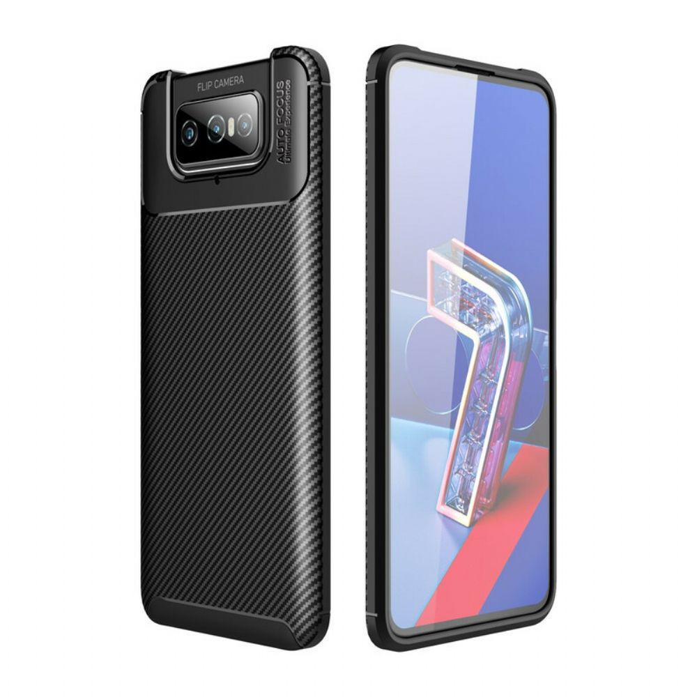 Telefoonhoesje voor Asus Zenfone 7 / 7 Pro Koolstofvezelslang