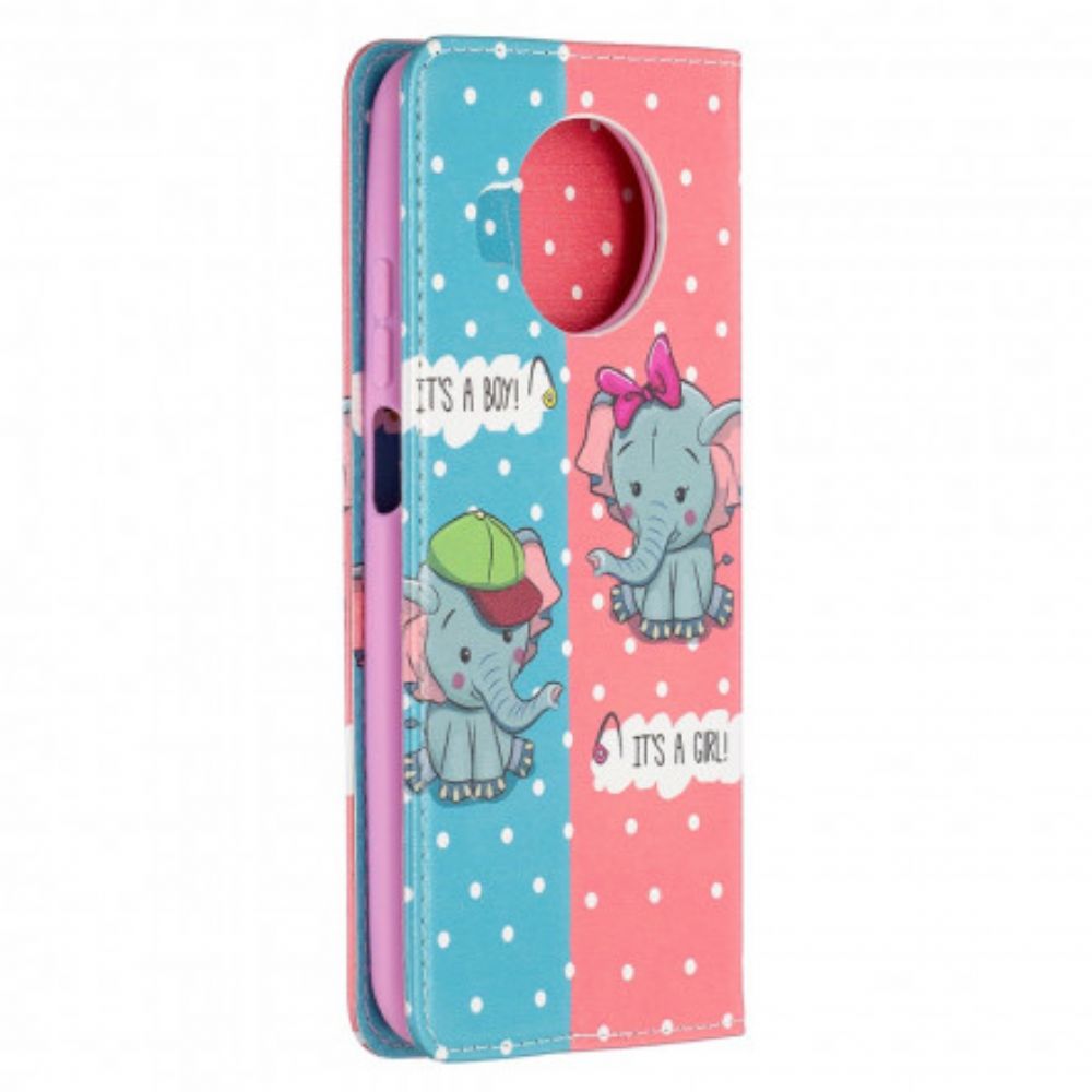 Bescherming Hoesje voor Xiaomi Mi 10T Lite / Redmi Note 9 Pro 5G Folio-hoesje Baby Olifanten