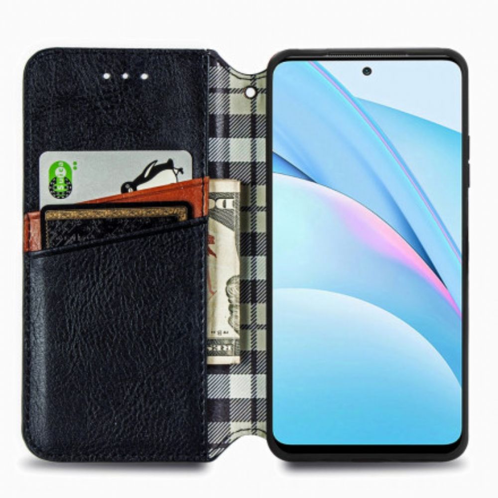 Bescherming Hoesje voor Xiaomi Mi 10T Lite / Redmi Note 9 Pro 5G Folio-hoesje Diamant Textuur Leereffect