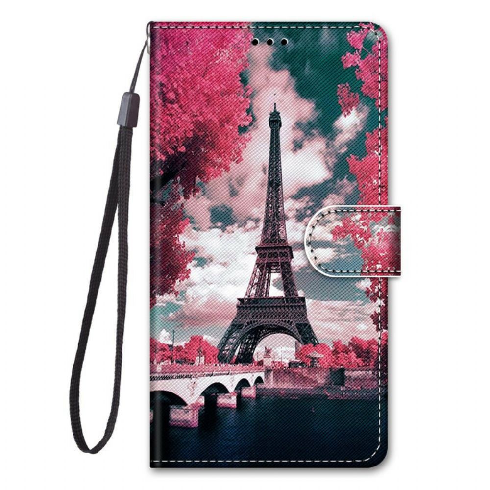 Flip Case voor Xiaomi Mi 10T Lite / Redmi Note 9 Pro 5G Eiffeltoren In De Zomer