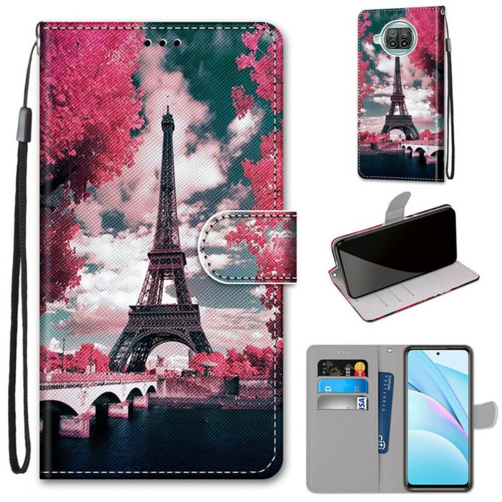 Flip Case voor Xiaomi Mi 10T Lite / Redmi Note 9 Pro 5G Eiffeltoren In De Zomer