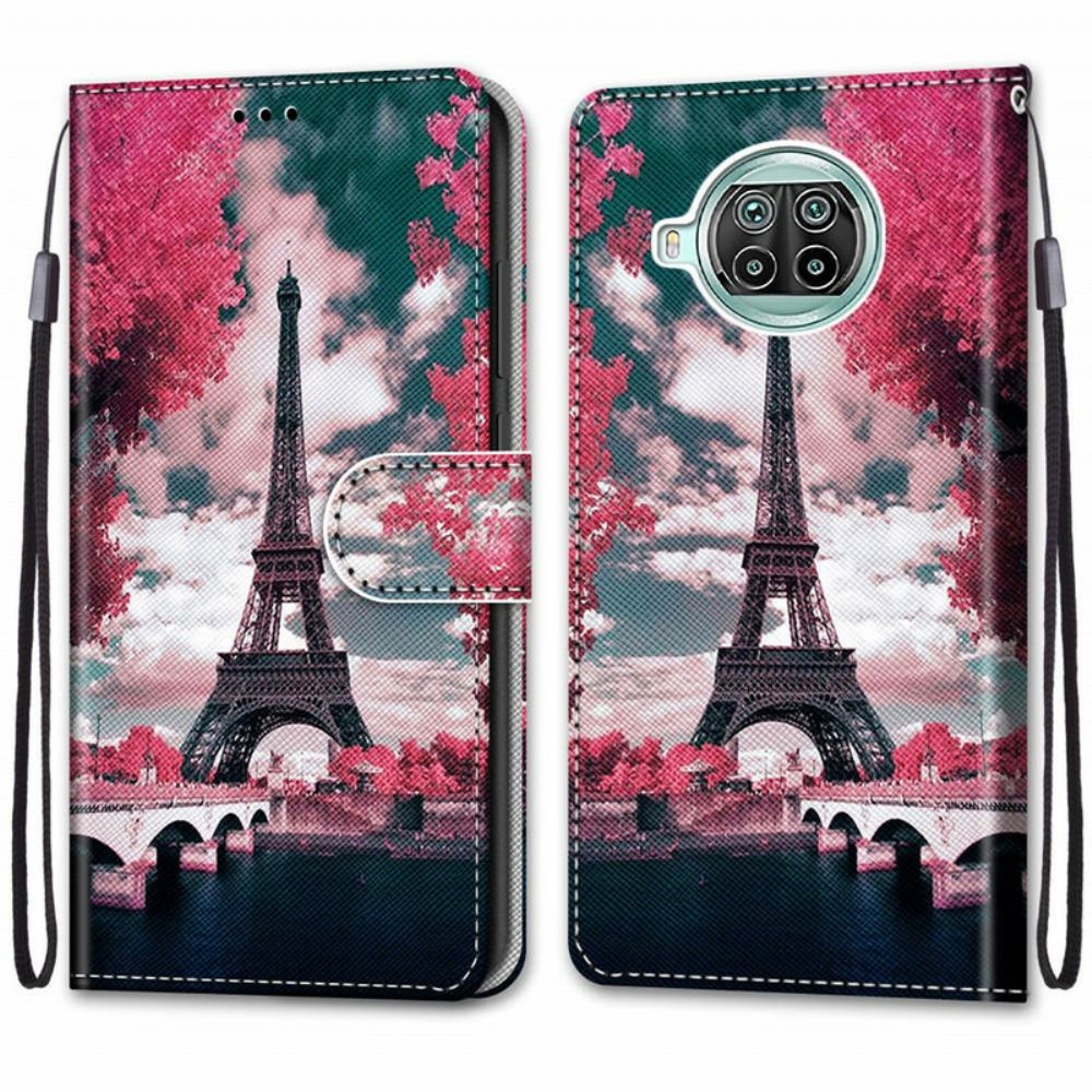 Flip Case voor Xiaomi Mi 10T Lite / Redmi Note 9 Pro 5G Eiffeltoren In De Zomer