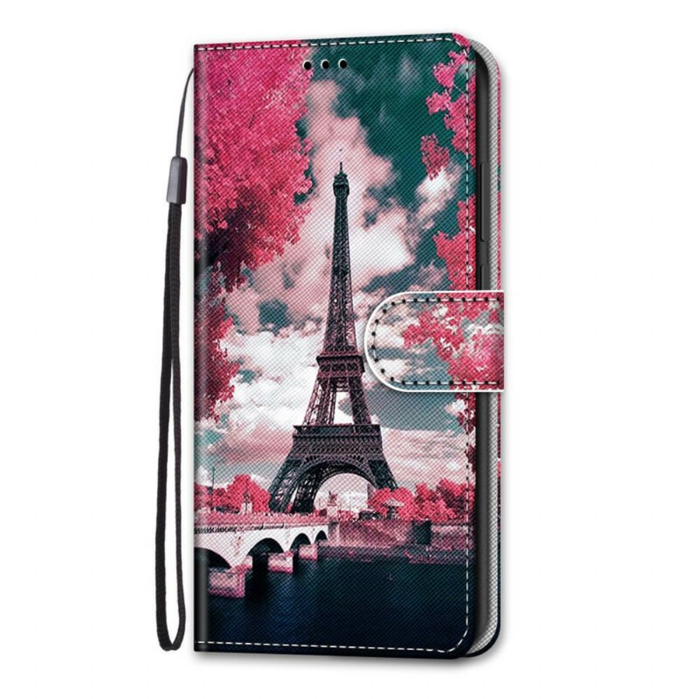 Flip Case voor Xiaomi Mi 10T Lite / Redmi Note 9 Pro 5G Eiffeltoren In De Zomer