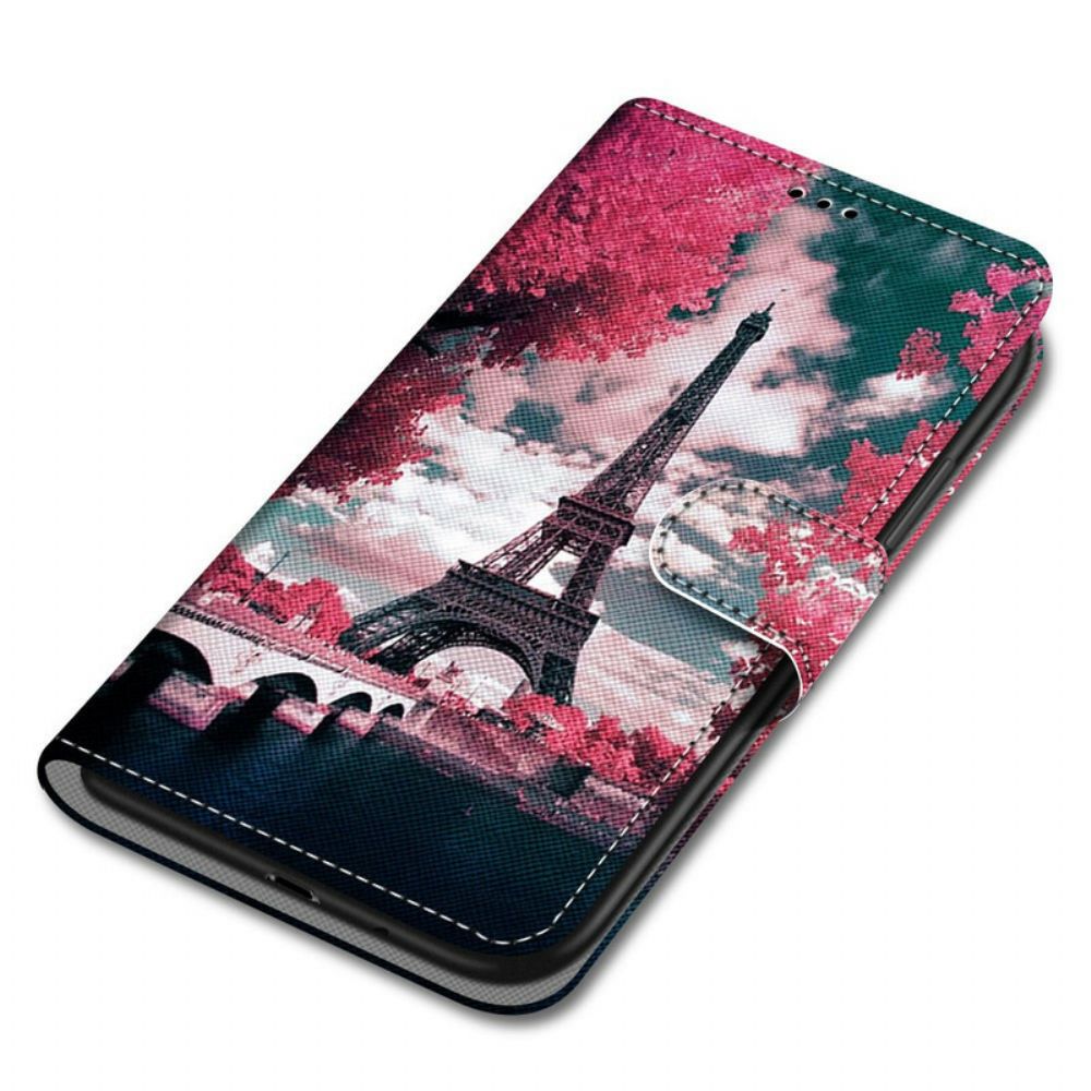 Flip Case voor Xiaomi Mi 10T Lite / Redmi Note 9 Pro 5G Eiffeltoren In De Zomer