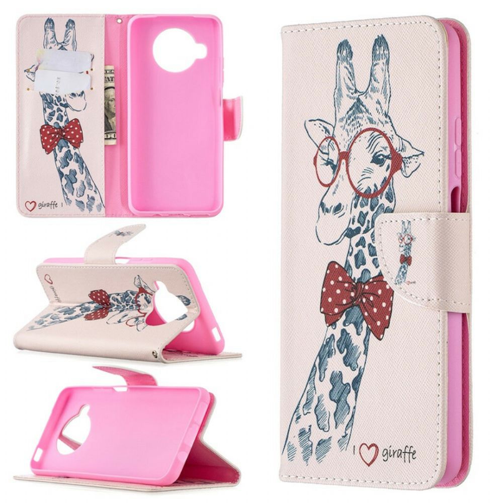 Flip Case voor Xiaomi Mi 10T Lite / Redmi Note 9 Pro 5G Nerdy Giraf