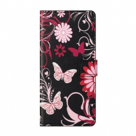 Flip Case voor Xiaomi Mi 10T Lite / Redmi Note 9 Pro 5G Vlinders En Bloemen