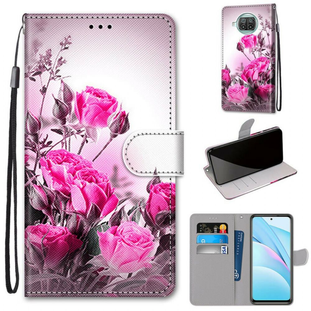 Folio-hoesje voor Xiaomi Mi 10T Lite / Redmi Note 9 Pro 5G Alleen Bloemen