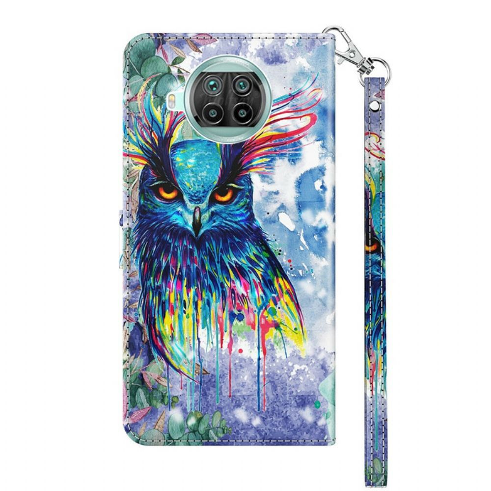 Folio-hoesje voor Xiaomi Mi 10T Lite / Redmi Note 9 Pro 5G Aquarel Vogel