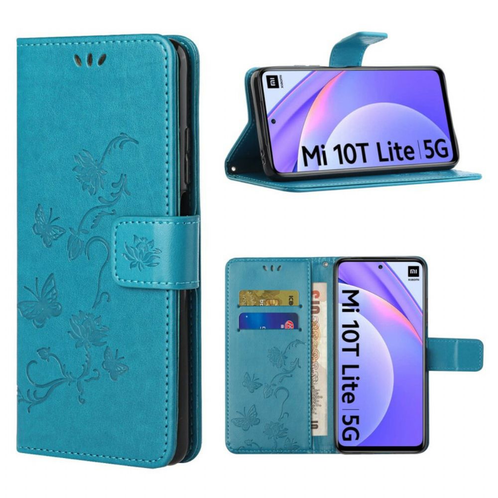 Folio-hoesje voor Xiaomi Mi 10T Lite / Redmi Note 9 Pro 5G Aziatische Vlinders