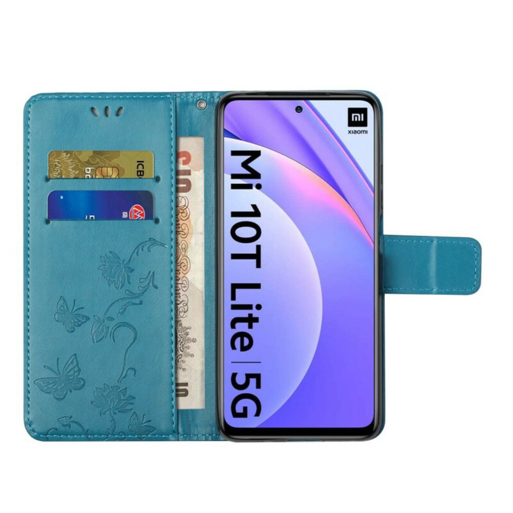 Folio-hoesje voor Xiaomi Mi 10T Lite / Redmi Note 9 Pro 5G Aziatische Vlinders