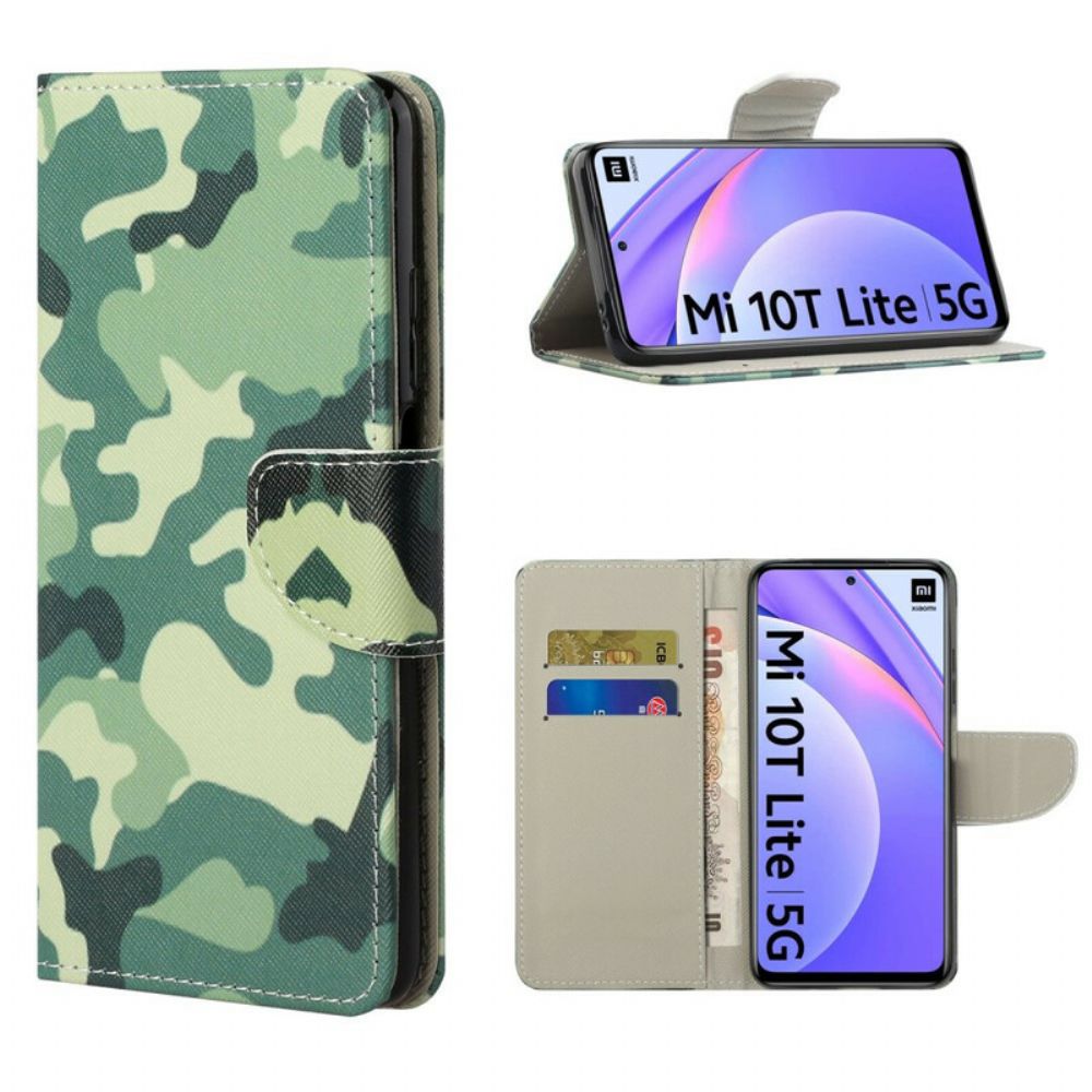 Folio-hoesje voor Xiaomi Mi 10T Lite / Redmi Note 9 Pro 5G Camouflage