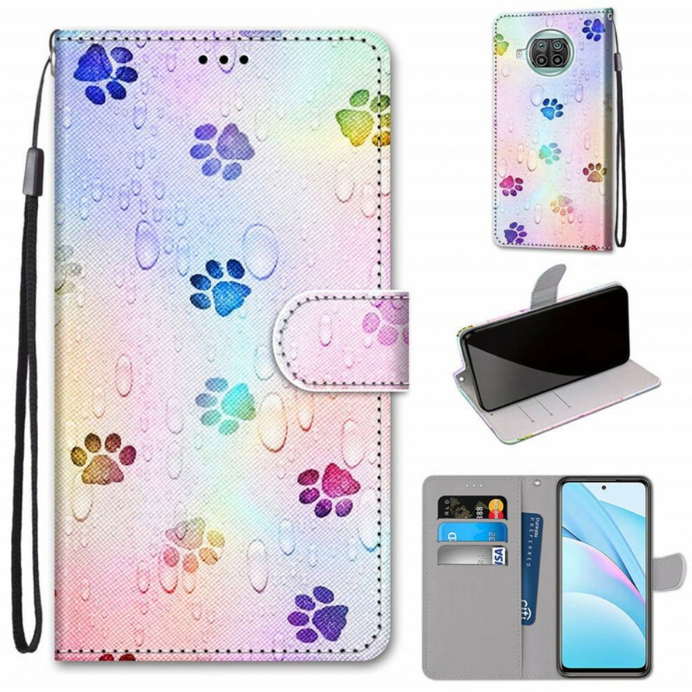 Folio-hoesje voor Xiaomi Mi 10T Lite / Redmi Note 9 Pro 5G Kattensporen