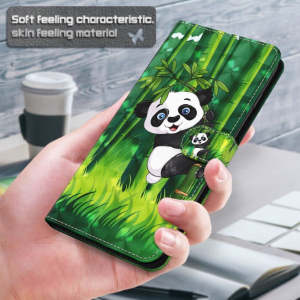 Folio-hoesje voor Xiaomi Mi 10T Lite / Redmi Note 9 Pro 5G Lichtvlek Panda En Bamboe