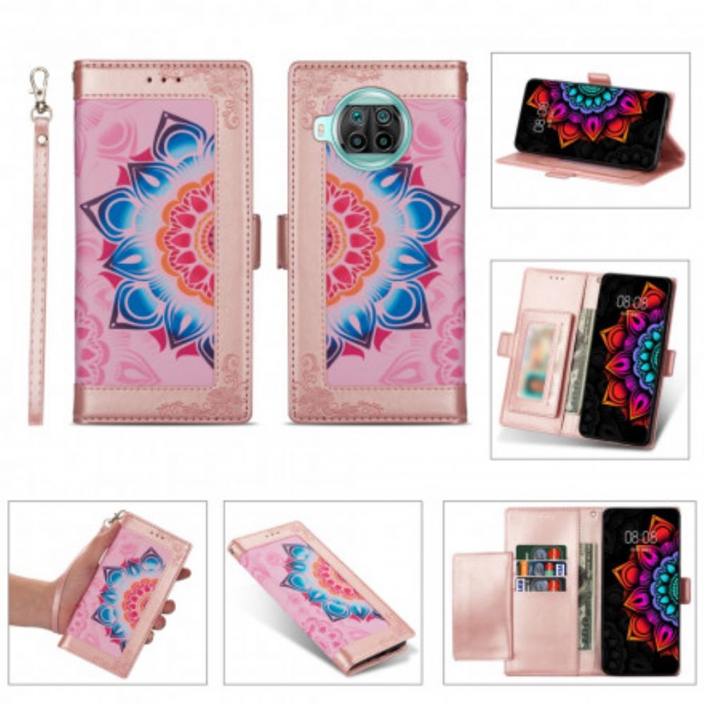 Folio-hoesje voor Xiaomi Mi 10T Lite / Redmi Note 9 Pro 5G Met Ketting Band Mandala