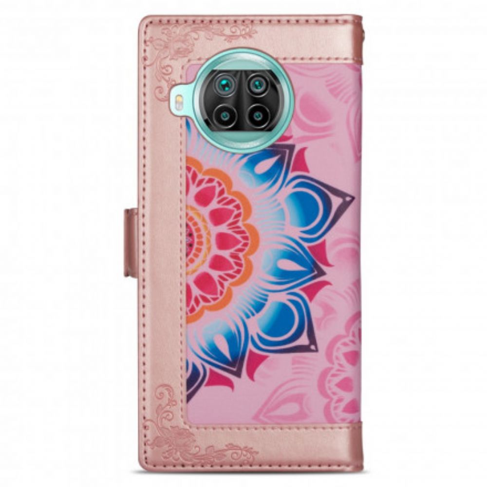 Folio-hoesje voor Xiaomi Mi 10T Lite / Redmi Note 9 Pro 5G Met Ketting Band Mandala