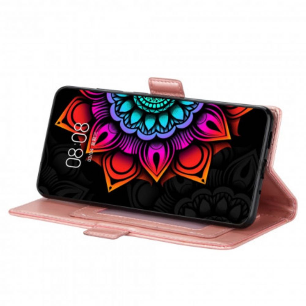 Folio-hoesje voor Xiaomi Mi 10T Lite / Redmi Note 9 Pro 5G Met Ketting Band Mandala