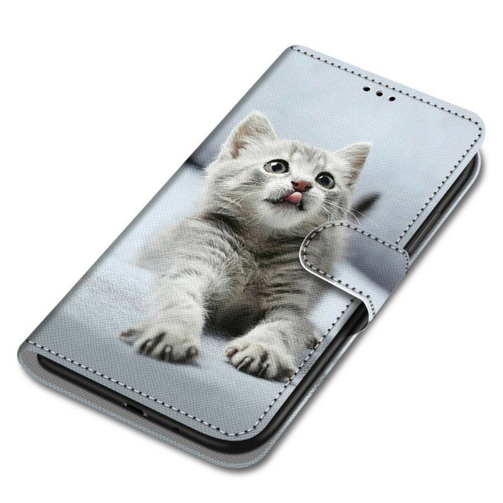 Folio-hoesje voor Xiaomi Mi 10T Lite / Redmi Note 9 Pro 5G Met Ketting Thong Kitten