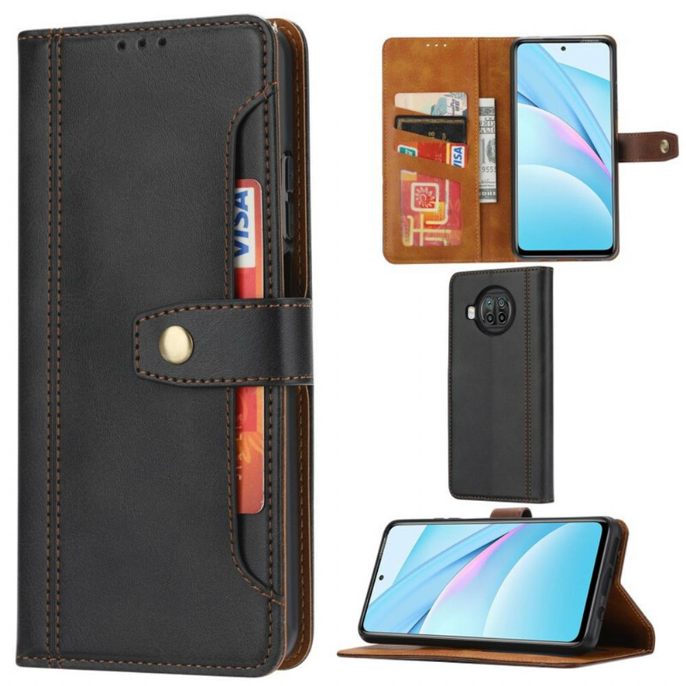 Folio-hoesje voor Xiaomi Mi 10T Lite / Redmi Note 9 Pro 5G Met Riem